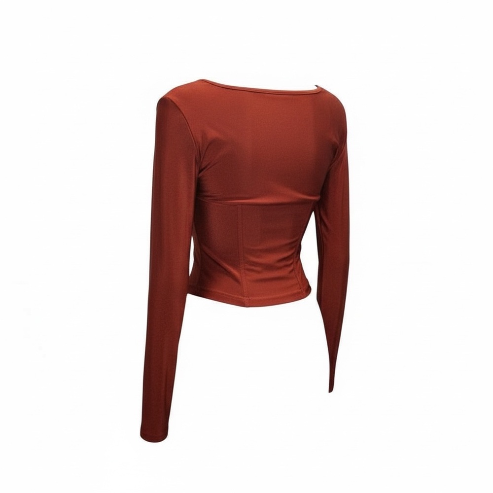 SHEIN Brown Mesh Top and Skirt Set Large - Picture 3 of 11